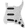 920d Custom Texas Grit Loaded Pickguard for Strat With Black Pickups and Knobs and S7W Wiring Harness White Pearl