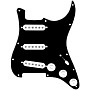 920d Custom Texas Grit Loaded Pickguard for Strat With White Pickups and Knobs and S7W Wiring Harness Black