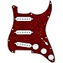 920d Custom Texas Grit Loaded Pickguard for Strat With White Pickups and Knobs and S7W Wiring Harness Tortoise