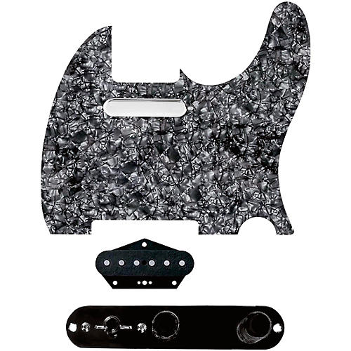 920d Custom Texas Grit Loaded Pickguard for Tele With T3W-B Control Plate Black Pearl