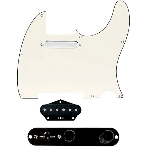 920d Custom Texas Grit Loaded Pickguard for Tele With T3W-B Control Plate Parchment