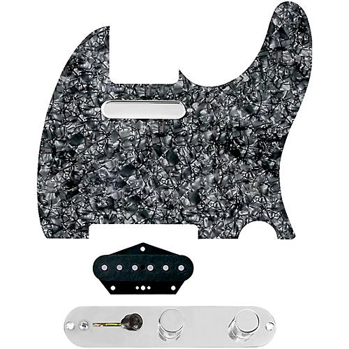 920d Custom Texas Grit Loaded Pickguard for Tele With T3W-C Control Plate Black Pearl