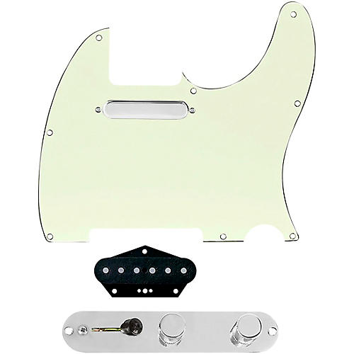 920d Custom Texas Grit Loaded Pickguard for Tele With T3W-C Control Plate Mint Green