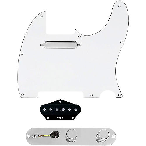 920d Custom Texas Grit Loaded Pickguard for Tele With T3W-C Control Plate White