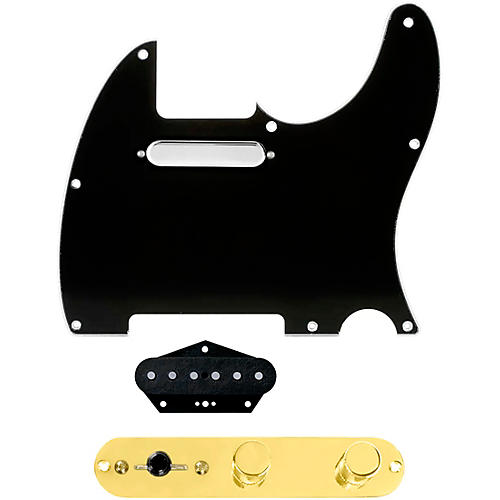 920d Custom Texas Grit Loaded Pickguard for Tele With T3W-G Control Plate Black