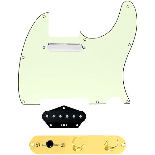 920d Custom Texas Grit Loaded Pickguard for Tele With T3W-G Control Plate Mint Green