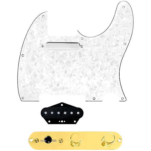 920d Custom Texas Grit Loaded Pickguard for Tele With T3W-G Control Plate White Pearl