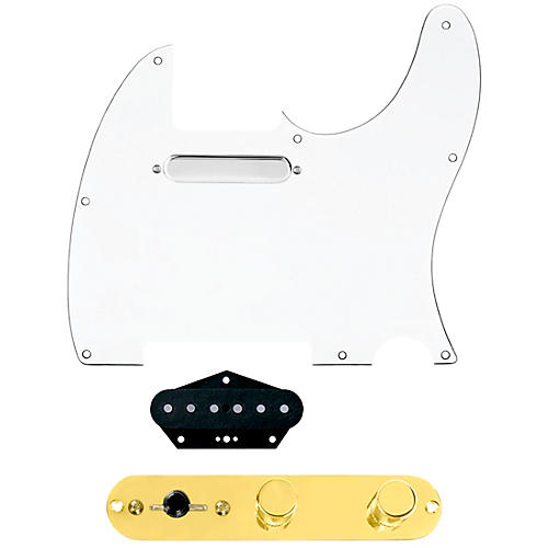 920d Custom Texas Grit Loaded Pickguard for Tele With T3W-G Control Plate White