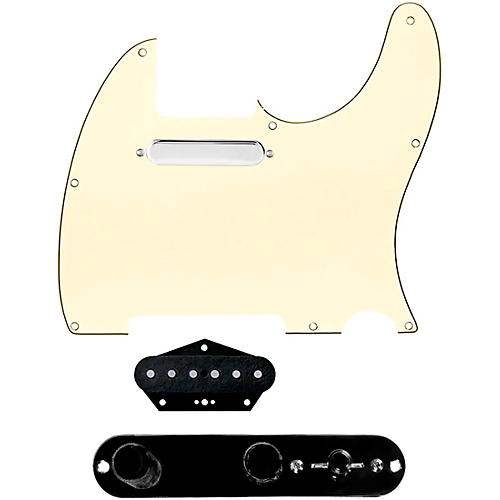 920d Custom Texas Grit Loaded Pickguard for Tele With T3W-REV-B Control Plate Aged White