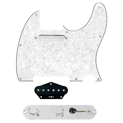 920d Custom Texas Grit Loaded Pickguard for Tele With T3W-REV-C Control Plate White Pearl