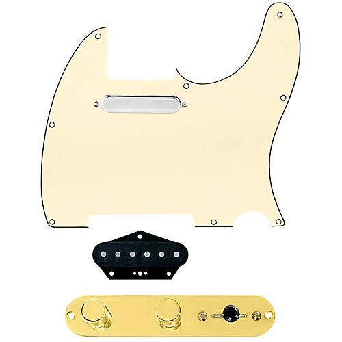 920d Custom Texas Grit Loaded Pickguard for Tele With T3W-REV-G Control Plate Aged White