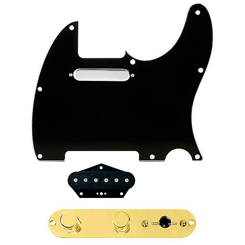 920d Custom Texas Grit Loaded Pickguard for Tele With T3W-REV-G Control Plate Black