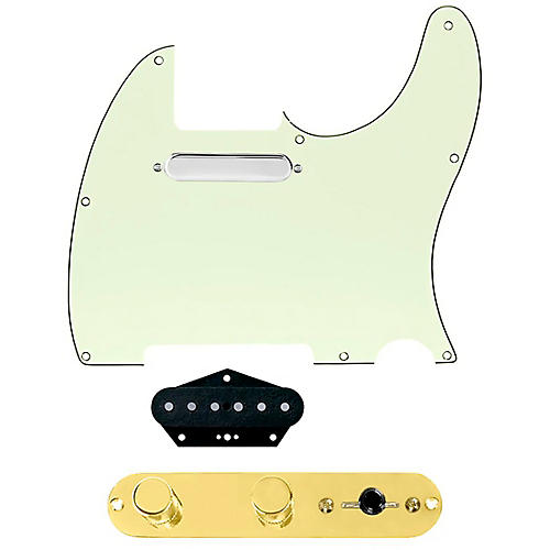 920d Custom Texas Grit Loaded Pickguard for Tele With T3W-REV-G Control Plate Mint Green