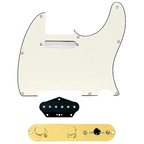 920d Custom Texas Grit Loaded Pickguard for Tele With T3W-REV-G Control Plate Parchment