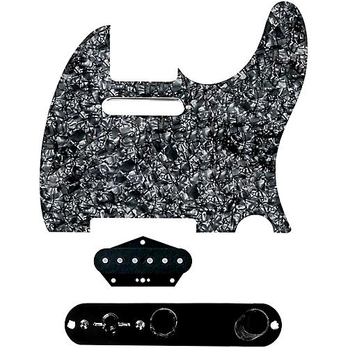 920d Custom Texas Grit Loaded Pickguard for Tele With T4W-B Control Plate Black Pearl