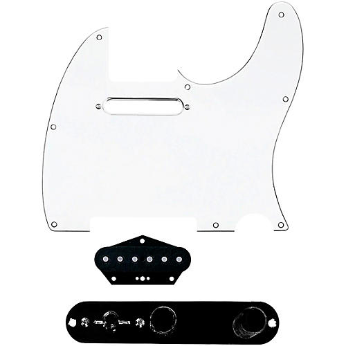 920d Custom Texas Grit Loaded Pickguard for Tele With T4W-B Control Plate White