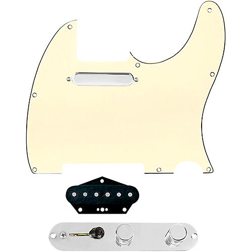 920d Custom Texas Grit Loaded Pickguard for Tele With T4W-C Control Plate Aged White