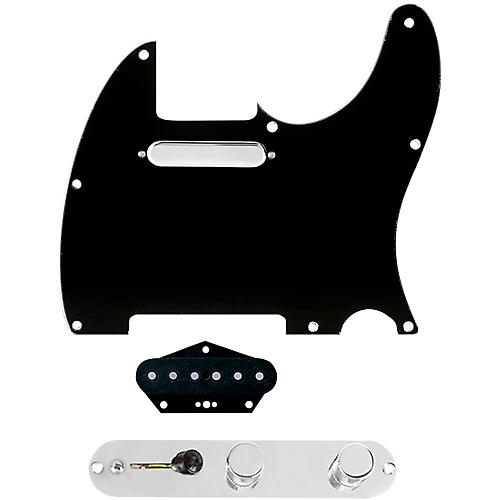 920d Custom Texas Grit Loaded Pickguard for Tele With T4W-C Control Plate Black