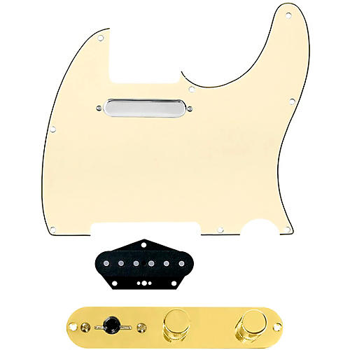 920d Custom Texas Grit Loaded Pickguard for Tele With T4W-G Control Plate Aged White