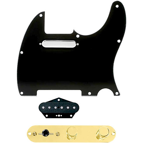 920d Custom Texas Grit Loaded Pickguard for Tele With T4W-G Control Plate Black