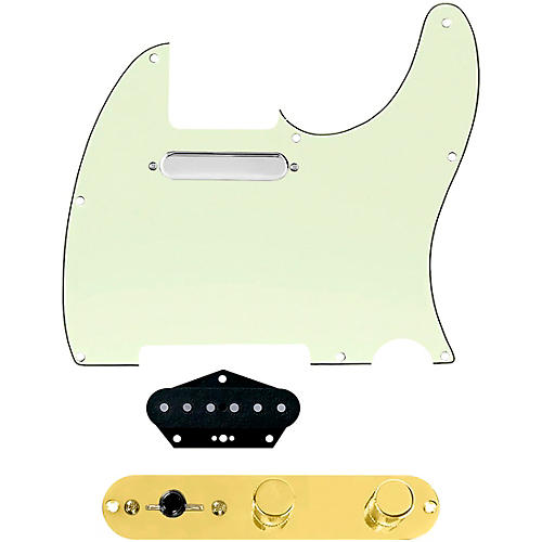 920d Custom Texas Grit Loaded Pickguard for Tele With T4W-G Control Plate Mint Green