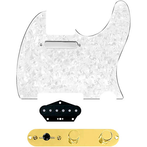 920d Custom Texas Grit Loaded Pickguard for Tele With T4W-G Control Plate White Pearl