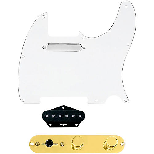 920d Custom Texas Grit Loaded Pickguard for Tele With T4W-G Control Plate White