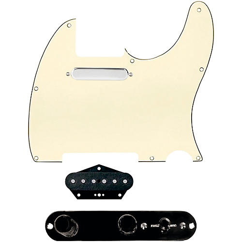 920d Custom Texas Grit Loaded Pickguard for Tele With T4W-REV-B Control Plate Aged White