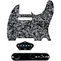 920d Custom Texas Grit Loaded Pickguard for Tele With T4W-REV-B Control Plate Black Pearl