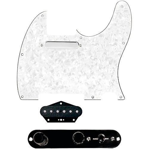920d Custom Texas Grit Loaded Pickguard for Tele With T4W-REV-B Control Plate White Pearl