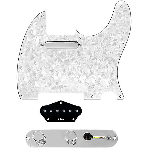 920d Custom Texas Grit Loaded Pickguard for Tele With T4W-REV-C Control Plate White Pearl