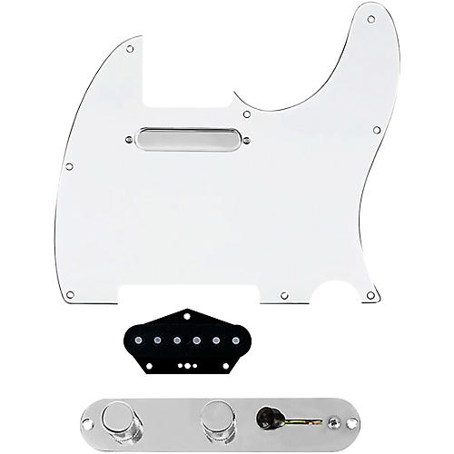 920d Custom Texas Grit Loaded Pickguard for Tele With T4W-REV-C Control Plate White