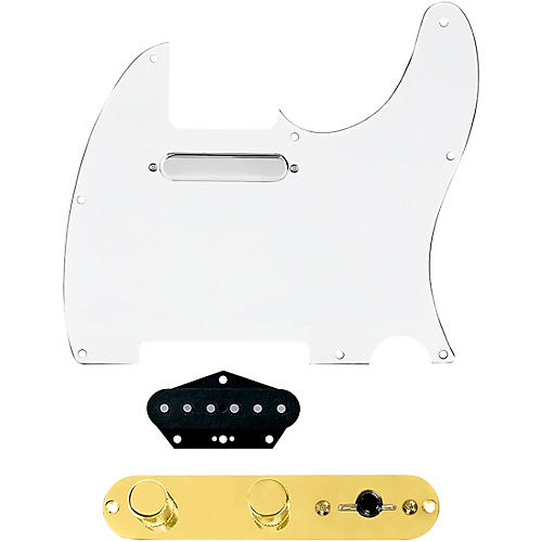 920d Custom Texas Grit Loaded Pickguard for Tele With T4W-REV-G Control Plate White