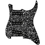 920d Custom Texas Growler Loaded Pickguard for Strat With Black Pickups and S7W-MT Wiring Harness Black Pearl