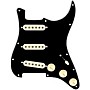 920d Custom Texas Vintage Loaded Pickguard for Strat With Aged White Pickups and S5W Wiring Harness Black