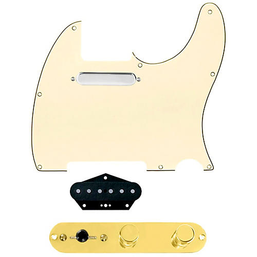920d Custom Texas Vintage Loaded Pickguard for Tele With T3W-G Control Plate Aged White