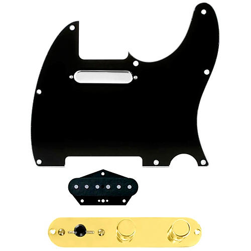 920d Custom Texas Vintage Loaded Pickguard for Tele With T3W-G Control Plate Black