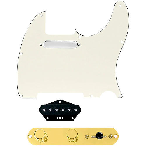 920d Custom Texas Vintage Loaded Pickguard for Tele With T3W-REV-G Control Plate Parchment
