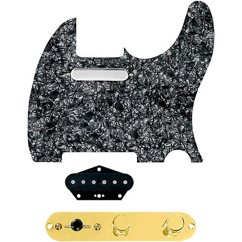 920d Custom Texas Vintage Loaded Pickguard for Tele With T4W-G Control Plate Black Pearl