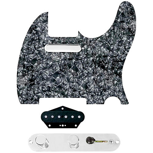 920d Custom Texas Vintage Loaded Pickguard for Tele With T4W-REV-C Control Plate Black Pearl