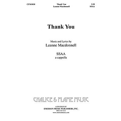 Hal Leonard Thank You SSAA composed by Leanne Macdonell