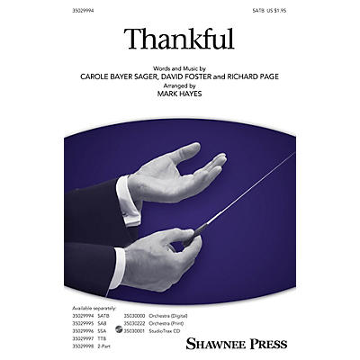 Shawnee Press Thankful SATB arranged by Mark Hayes