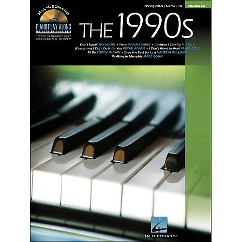 The 1990s Piano Play-Along Volume 60 Book/CD arranged for piano, vocal, and guitar (P/V/G)