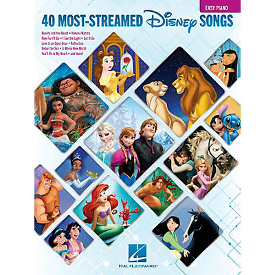 Hal Leonard The 40 Most-Streamed Disney Songs Easy Piano Songbook