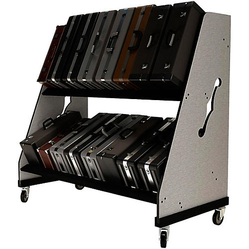 A&S Crafted Products The Band Room Trumpet Case Storage Rack for Classrooms