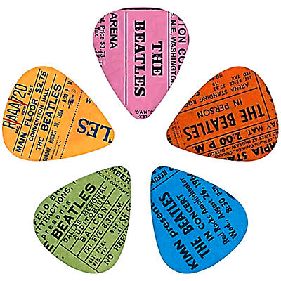 D'Addario The Beatles 1964 US Tour Ticket Stubs Guitar Picks