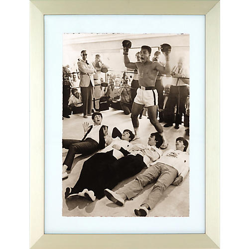 The Beatles A Hard Day's Fight Black and White Framed Print