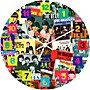Vandor The Beatles Singles Collection 13.75 Cordless Wood Wall Clock