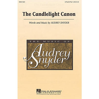 Hal Leonard The Candlelight Canon 2 Part / 3 Part composed by Audrey Snyder