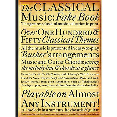 Music Sales The Classical Music Fake Book Music Sales America Series Softcover